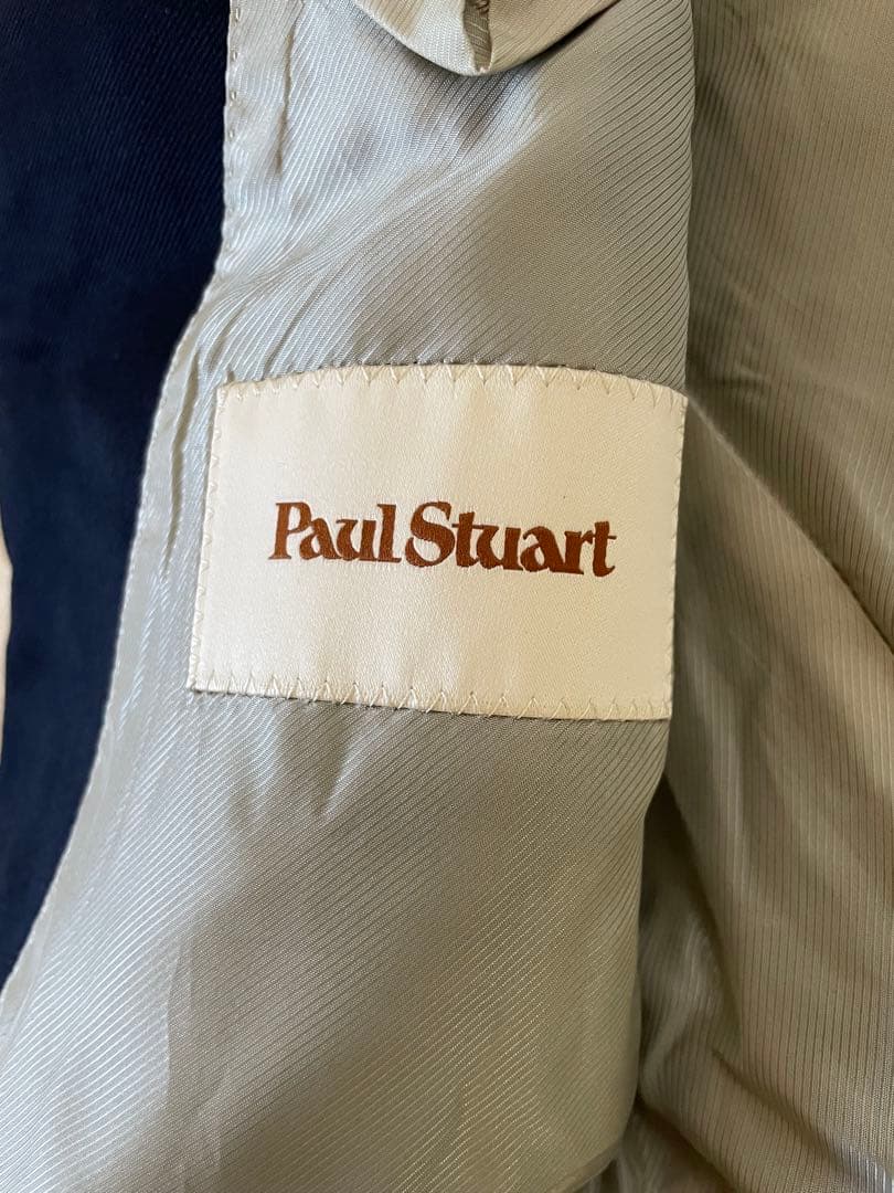 美品 Paul Stuart ポールスチュアート スーツ 無地 ネイビー 美品 Paul Stuart ポールスチュアート スーツ 無地 ネイビー