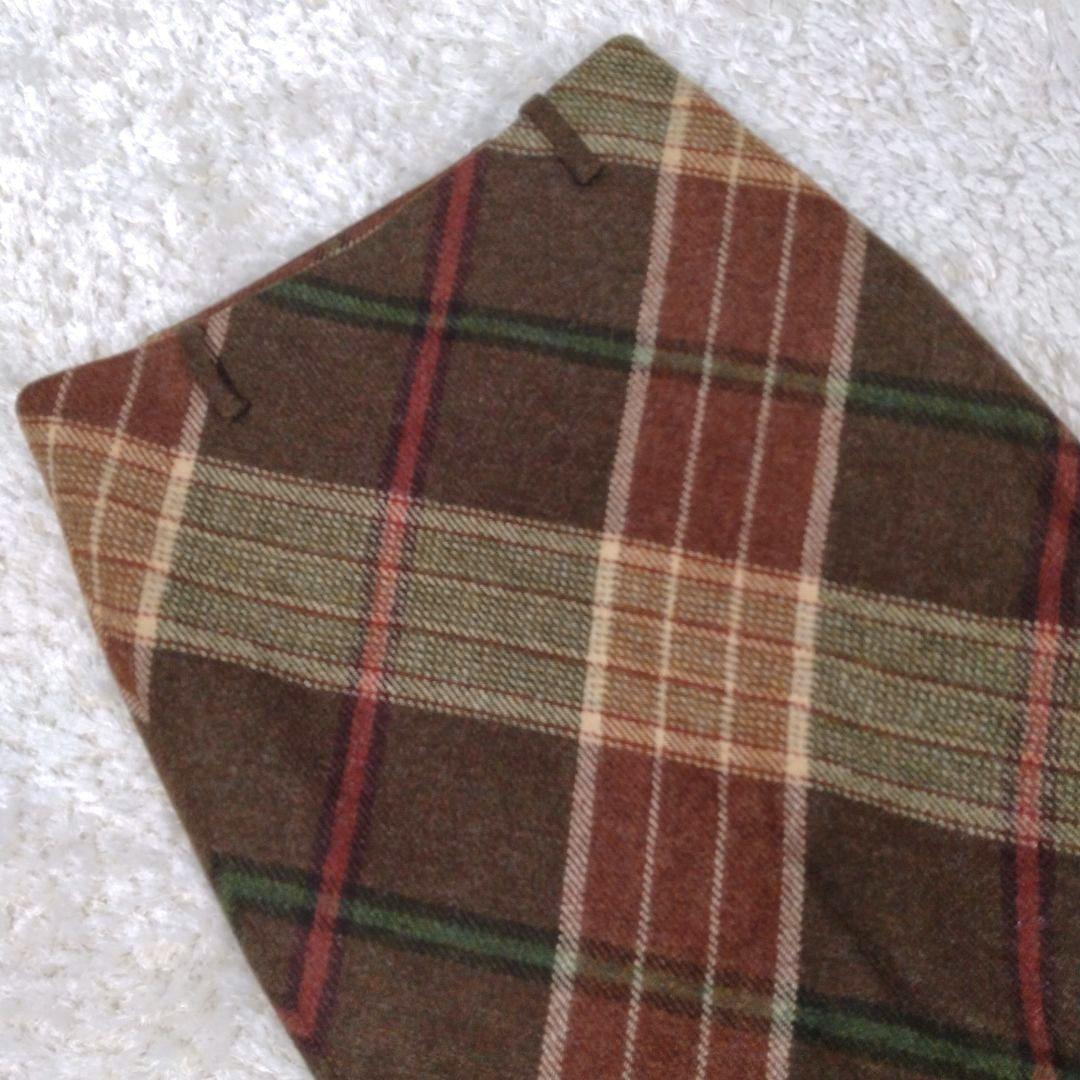 レディース☆Ralph Lauren ウール チェック柄スカート マーメイド7号