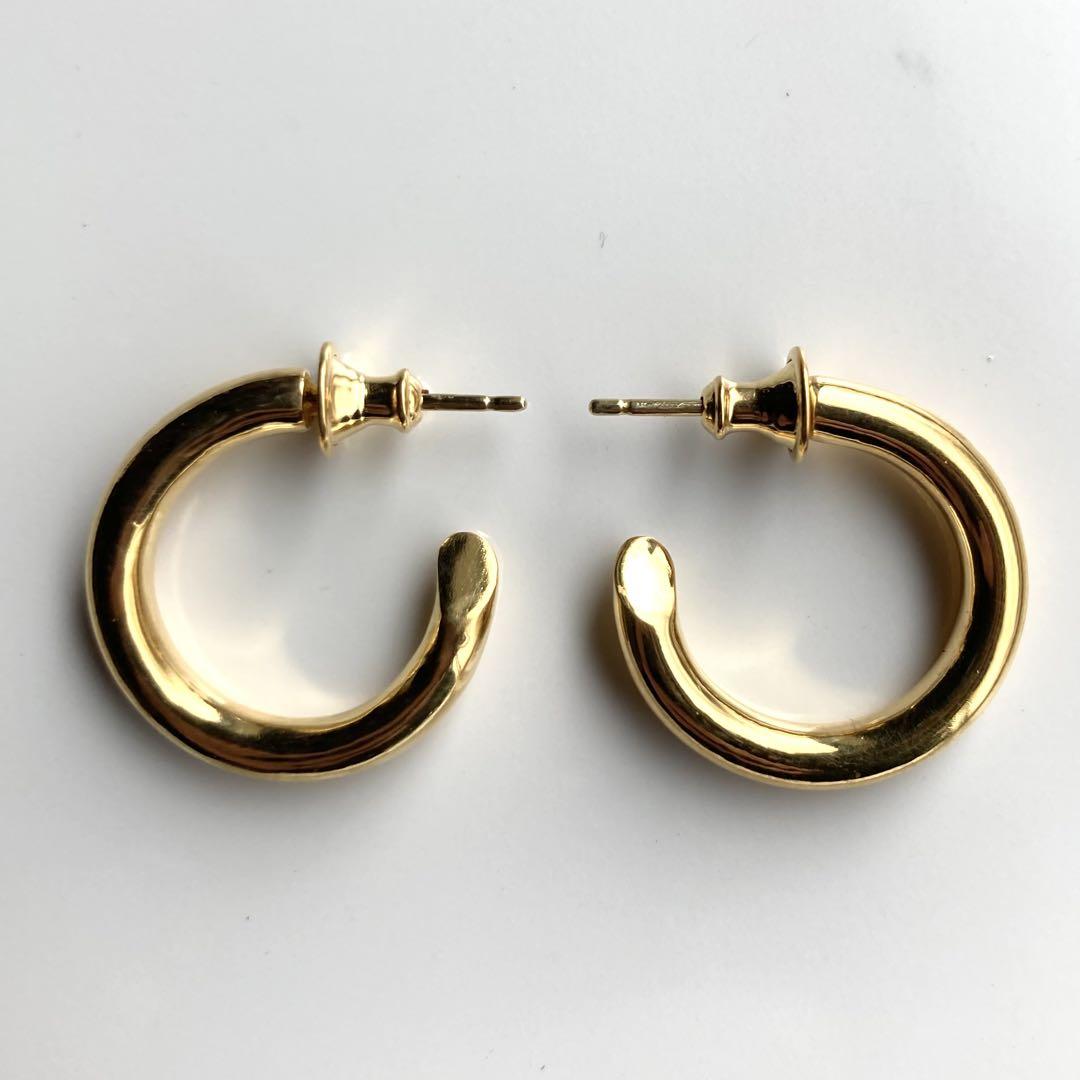 ゴールド　18k 3.5×21mm ピアス シルバー925 ワコマリア