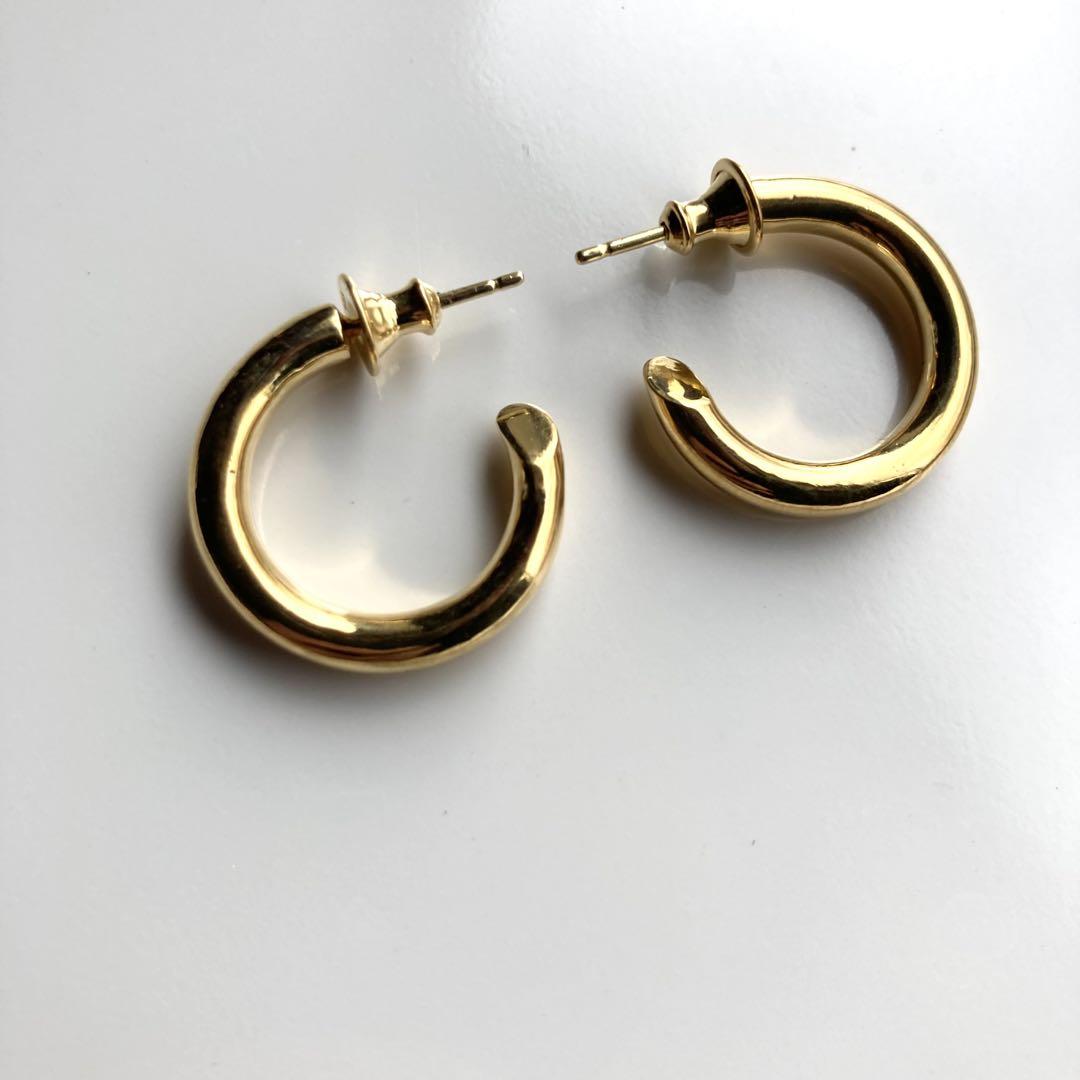 ゴールド　18k 3.5×21mm ピアス シルバー925 ワコマリア