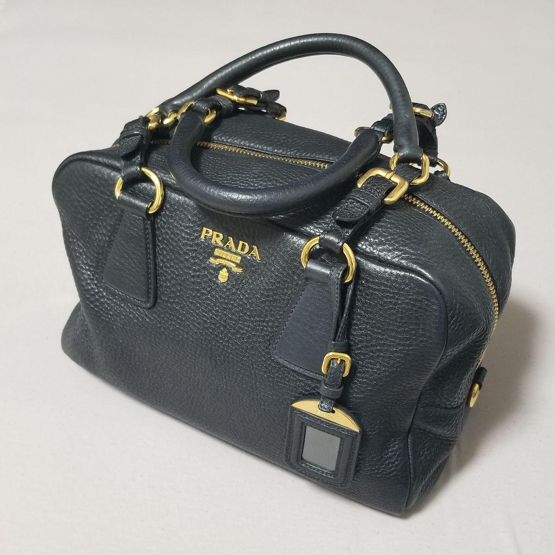 ほぼ未使用♡PRADA プラダ ボストンバッグ トートバック 2way 保証 上質仕様 【未使用】PRADA プラダ 2wayミニボストンバッグ ブラック ショルダーバッグ