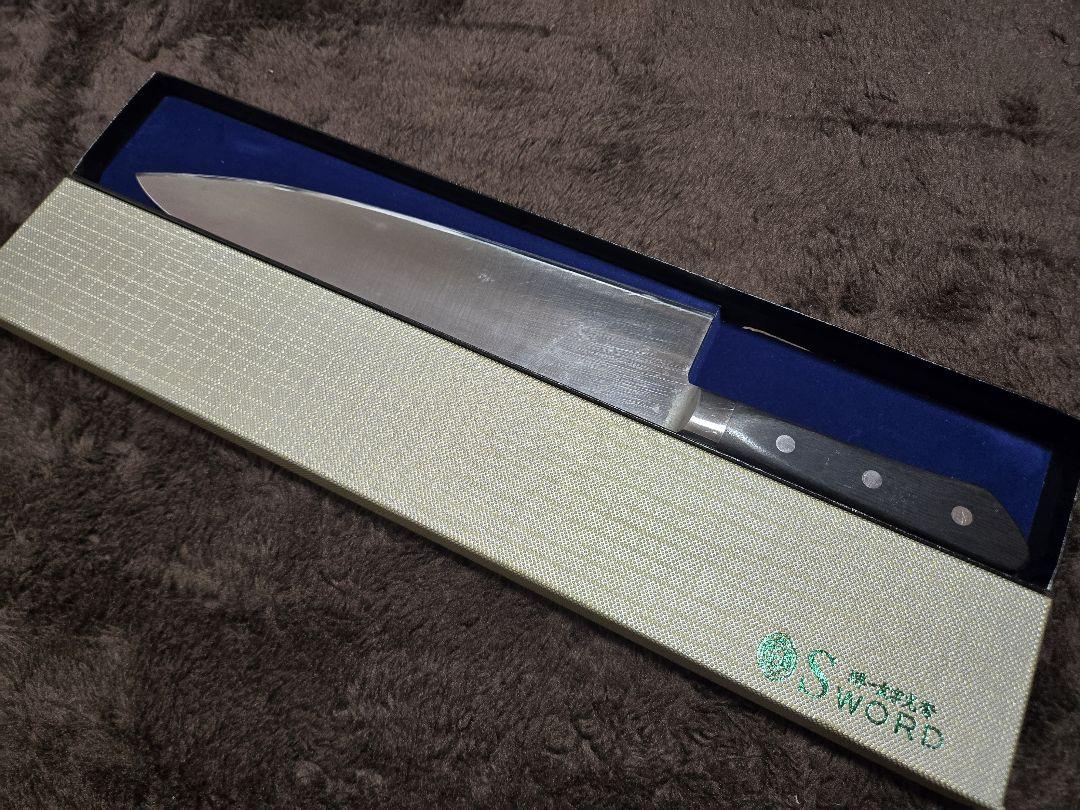 堺一文字光秀 V金一号 洋出刃 9寸 中古品 1本目 堺一文字光秀 V金一号 洋出刃 9寸 中古品 2本目 - メルカリ