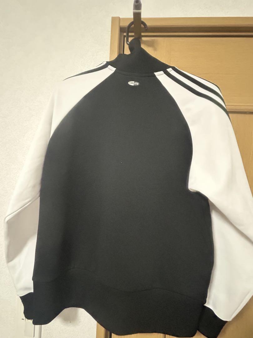 90's adidas トラックジャケット 万国旗　ブラック　Lサイズ