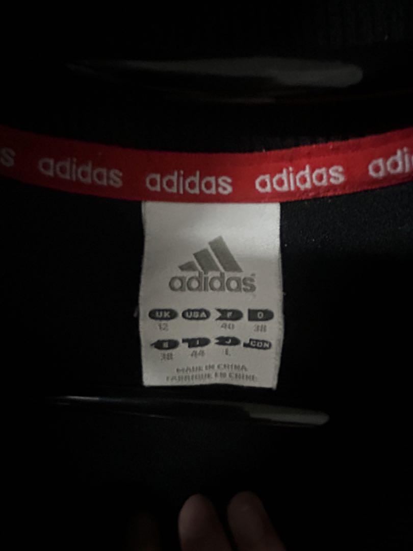 90's adidas トラックジャケット 万国旗　ブラック　Lサイズ