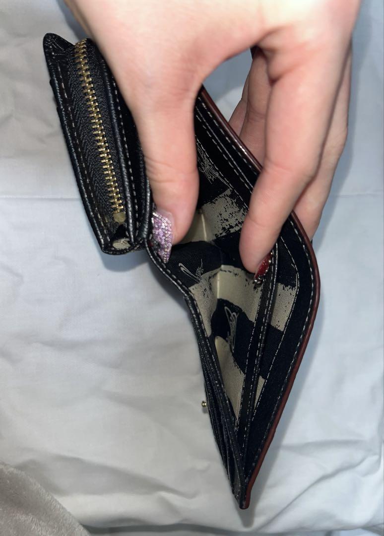 [超美品] Vivienne Westwood 財布 レザー オーブ ブラック