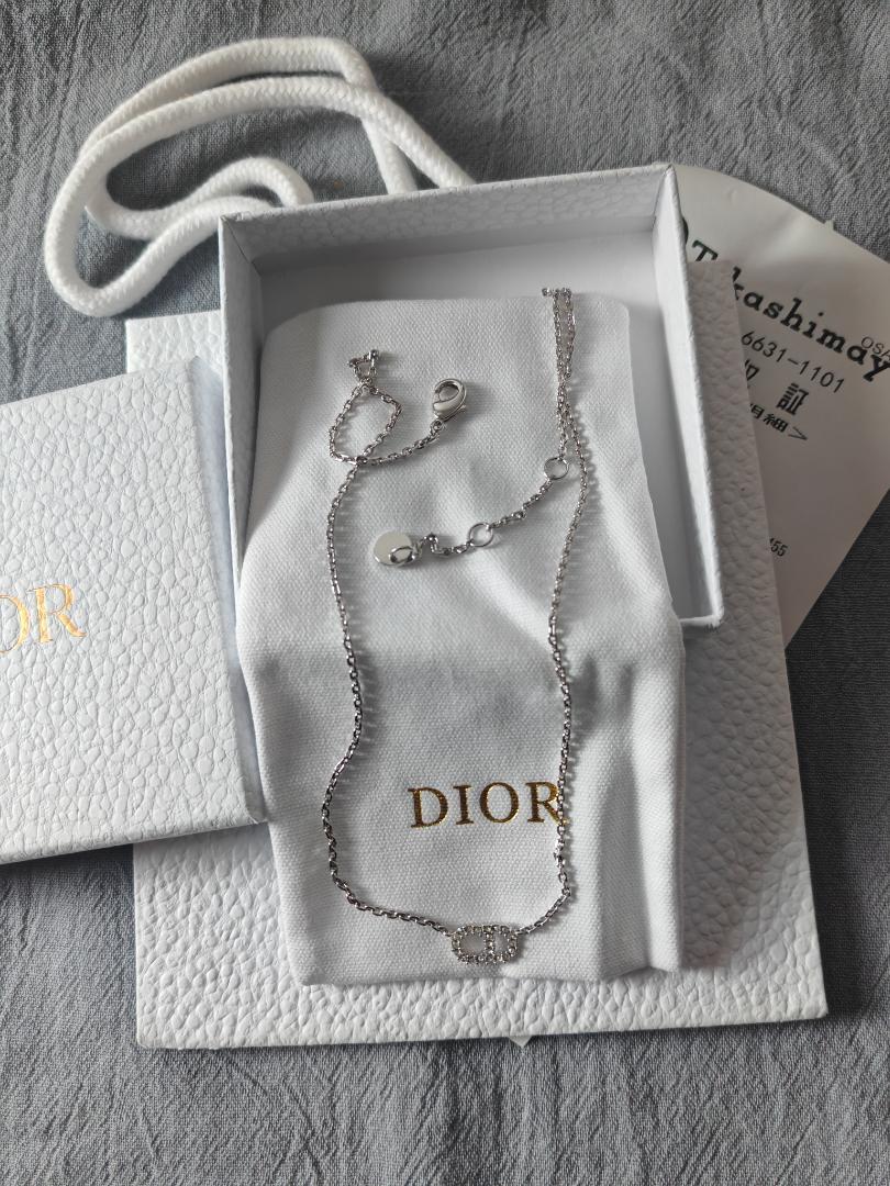 Dior Clair D Lune ラインストーン ネックレス シルバー Dior Clair D Lune ラインストーン ネックレス シルバー