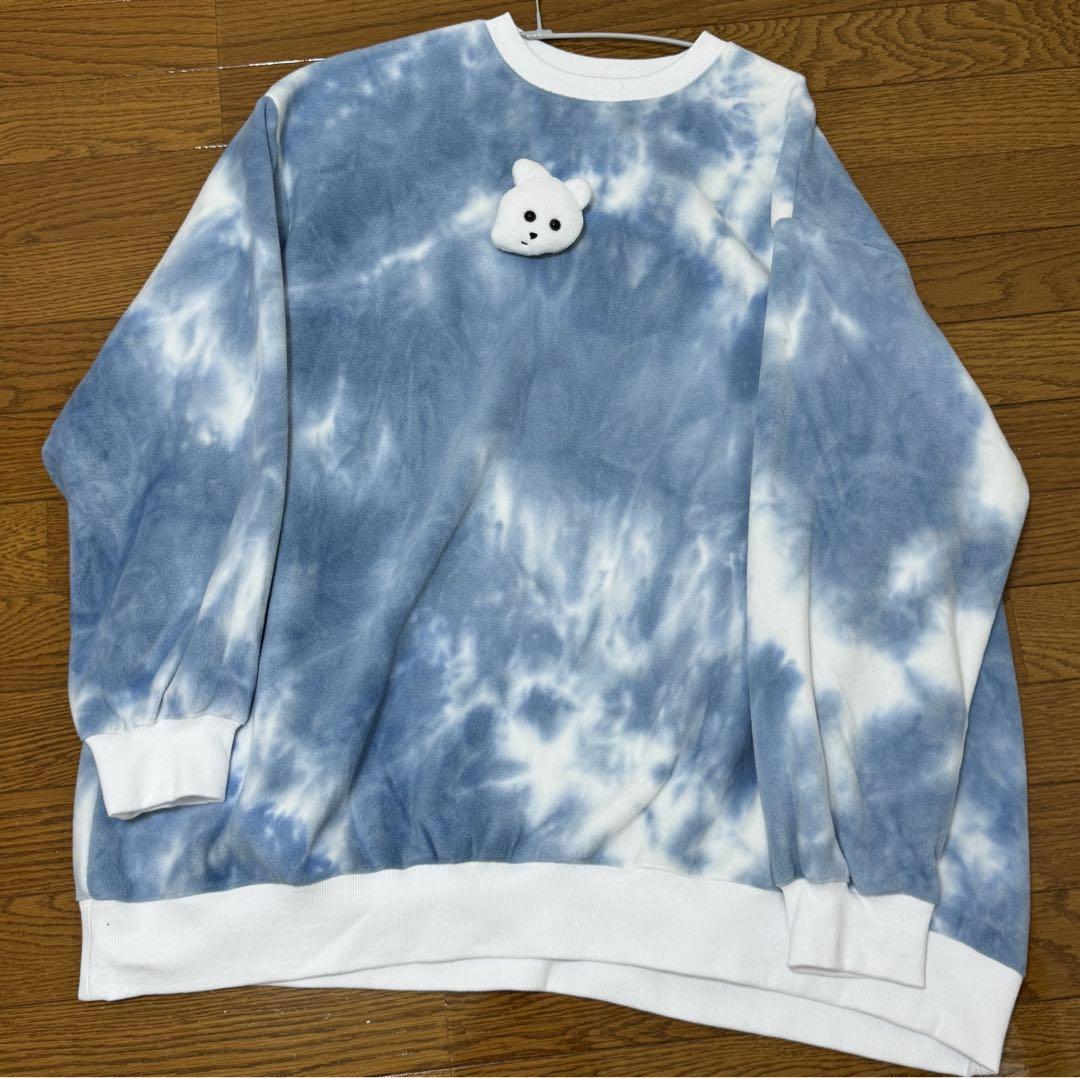 Whinny ホワイニー くまきち 青空満天くまきちプリプリ スウェット