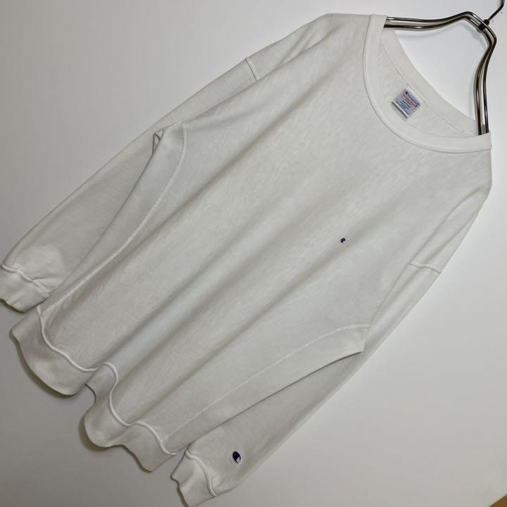 最新品 Championチャンピオン リバースウィーブ 刺繍ロゴ 古着 6pwd1-m48480362066 ロンT サイズM 新作低価