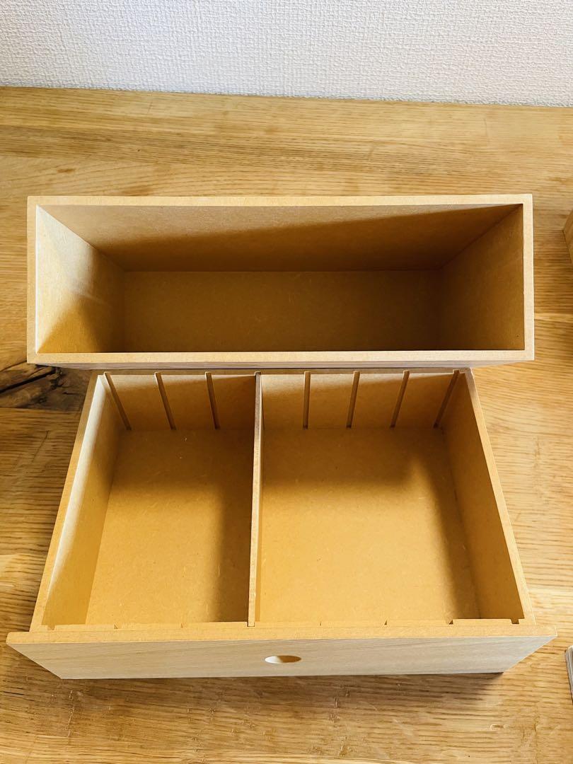 MUJI 無印良品◆木製 小物収納ケース/書類収納スタンド◆4個セットまとめ売り