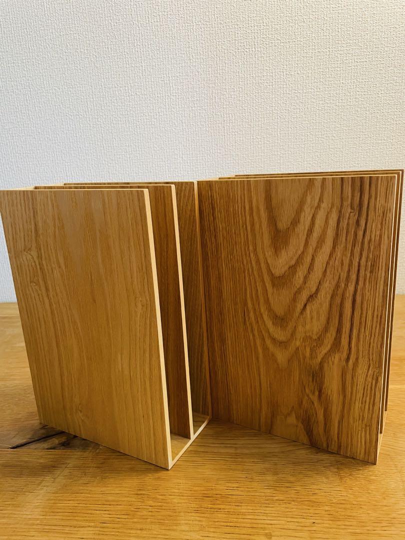 MUJI 無印良品◆木製 小物収納ケース/書類収納スタンド◆4個セットまとめ売り