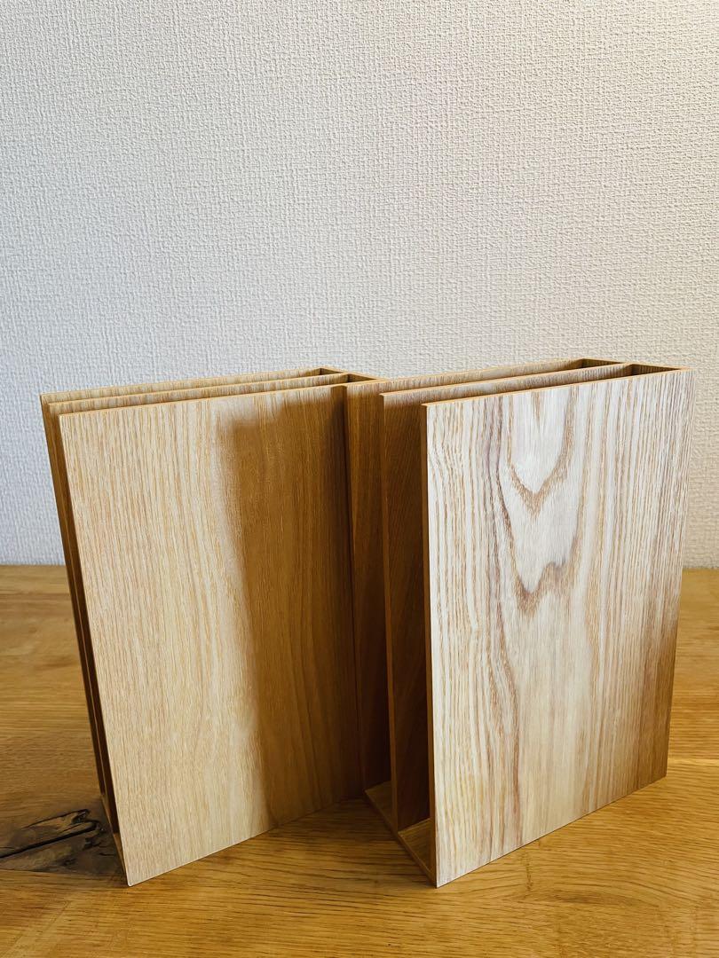MUJI 無印良品◆木製 小物収納ケース/書類収納スタンド◆4個セットまとめ売り