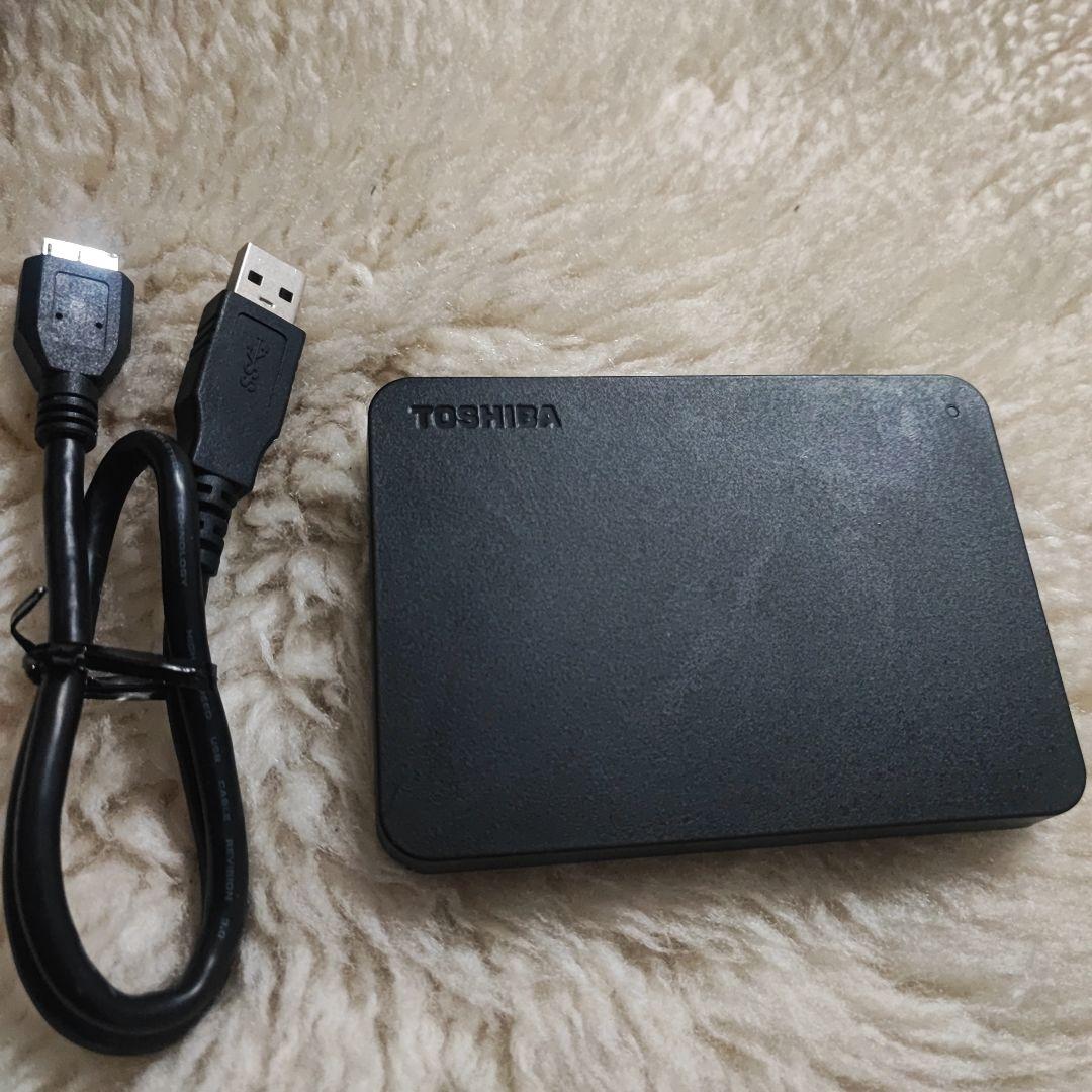 東芝製 Canvio USB 3.2 Gen 1 対応ポータブルHDDやや傷や汚れあり
