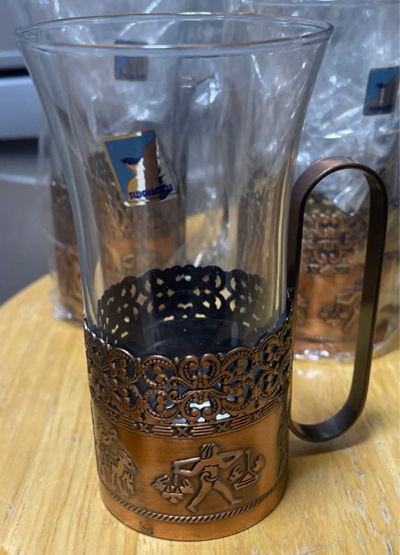 paris 壁画 ピラミッド 古代 タンブラーセット 純銅 昭和レトロ レトロ