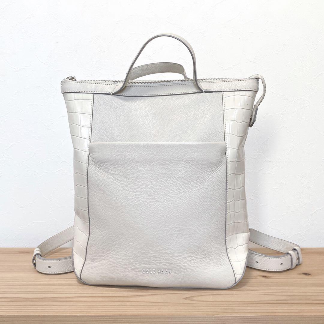美品　コールハーン　グランド アンビション　3WAY リュック　レザー　クロコ