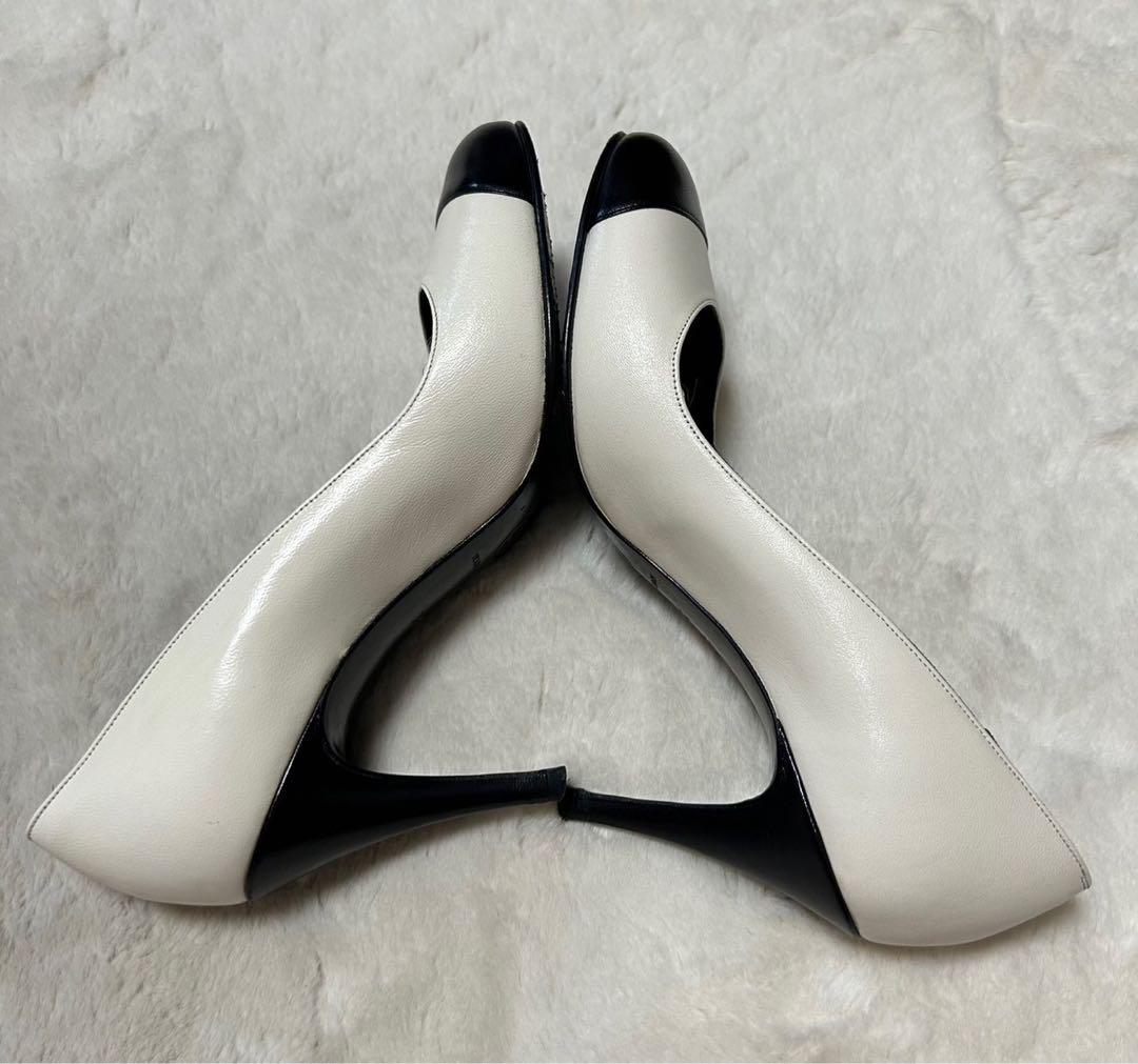 CHANEL/シャネル/バイカラーパンプス/size36/ホワイト×ブラック