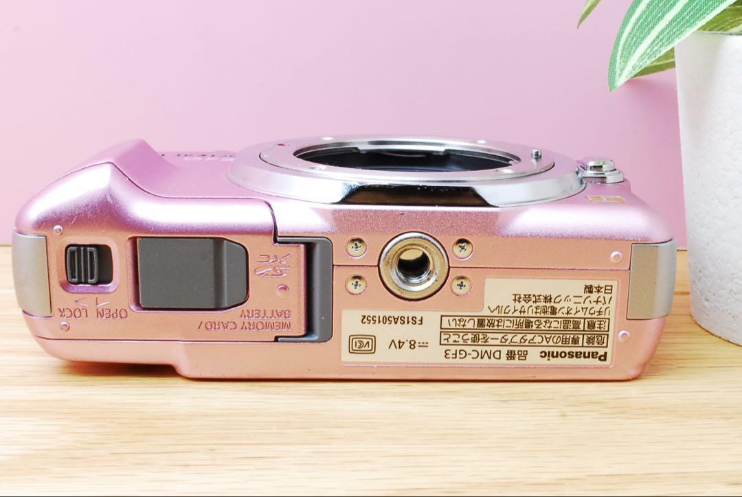 おしゃれ可愛い✨LUMIX GF3 ピンク ミラーレス一眼 スマホ転送OK