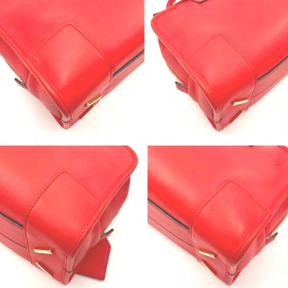 ぱーぷる LOEWE ロエベ アマソナ28 2way レザー レッド
