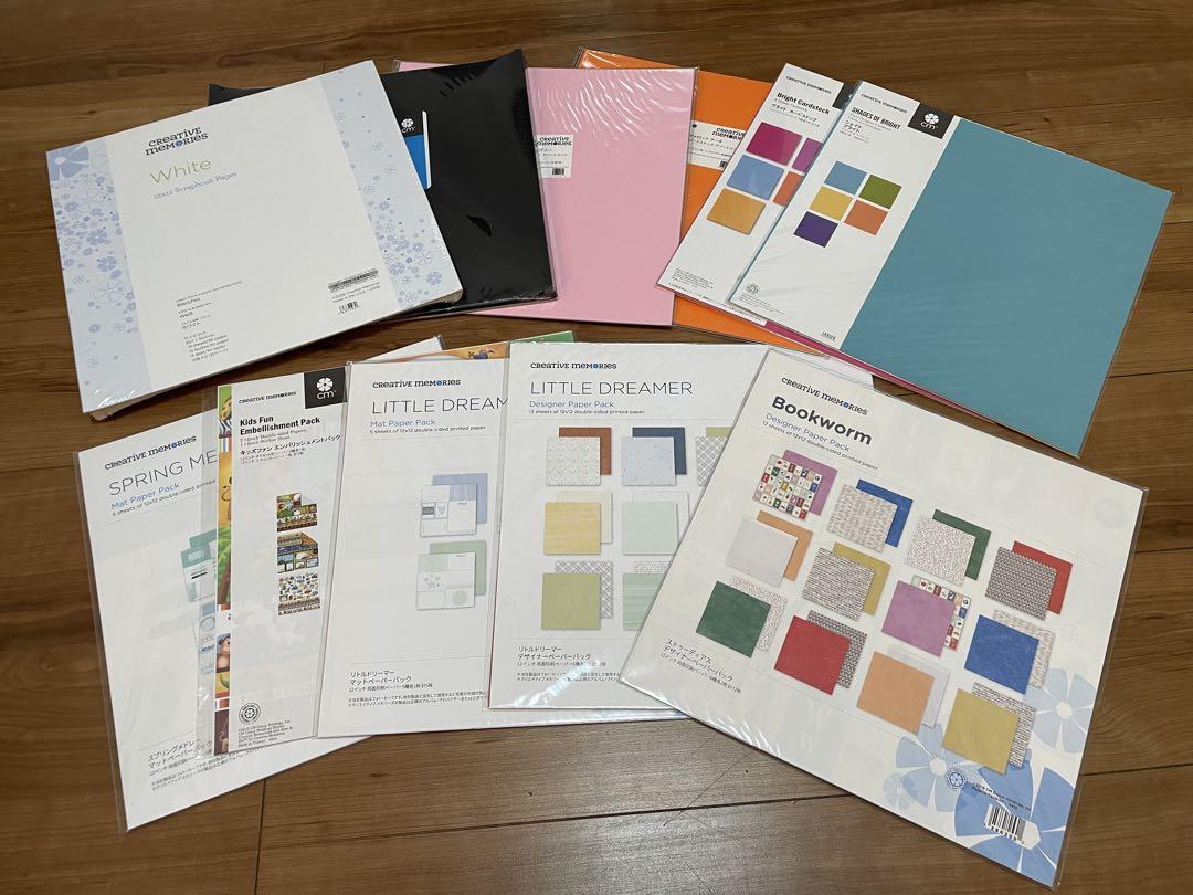 クリエイティブメモリーズ新品ペーパー＆台紙セット パンチ2つ