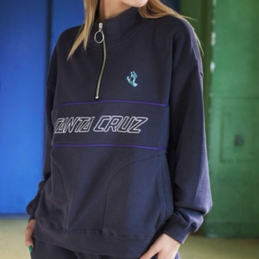 SANTA CRUZ ジップアップ パーカー 黒