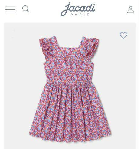 JACADI ジャカディ リバティ ベッツィ フリル 花柄 ワンピース 8A