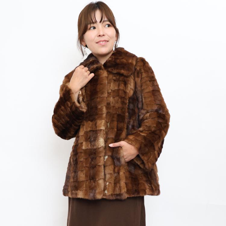 【中古】is-351101-17/Palody/ミンクコート/9-13号