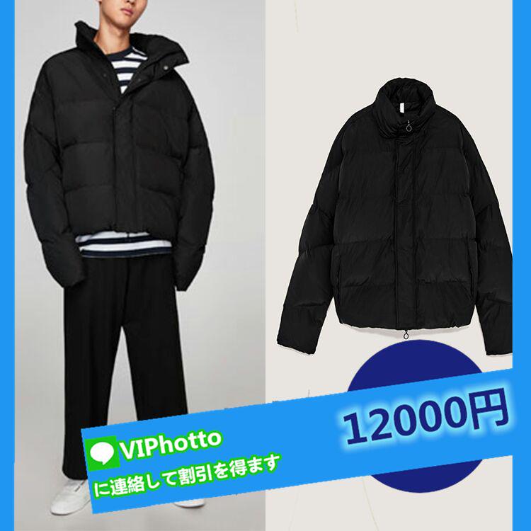 ZARA 中古品パフジャケット 独特的なデザイン ブラック秋冬