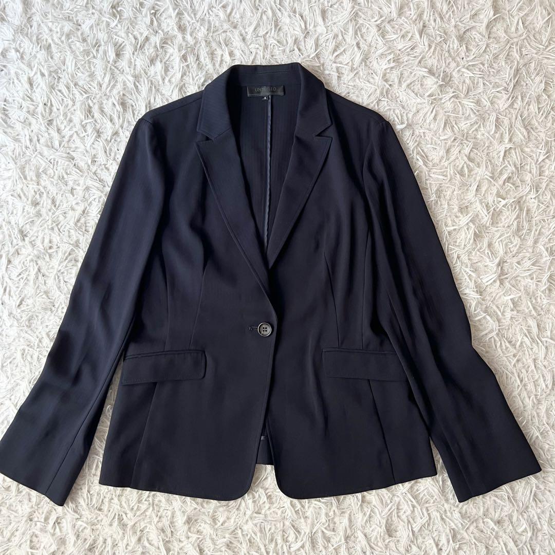 ほぼ未使用 アンタイトル スーツ セットアップ XL ネイビー 大きいサイズ