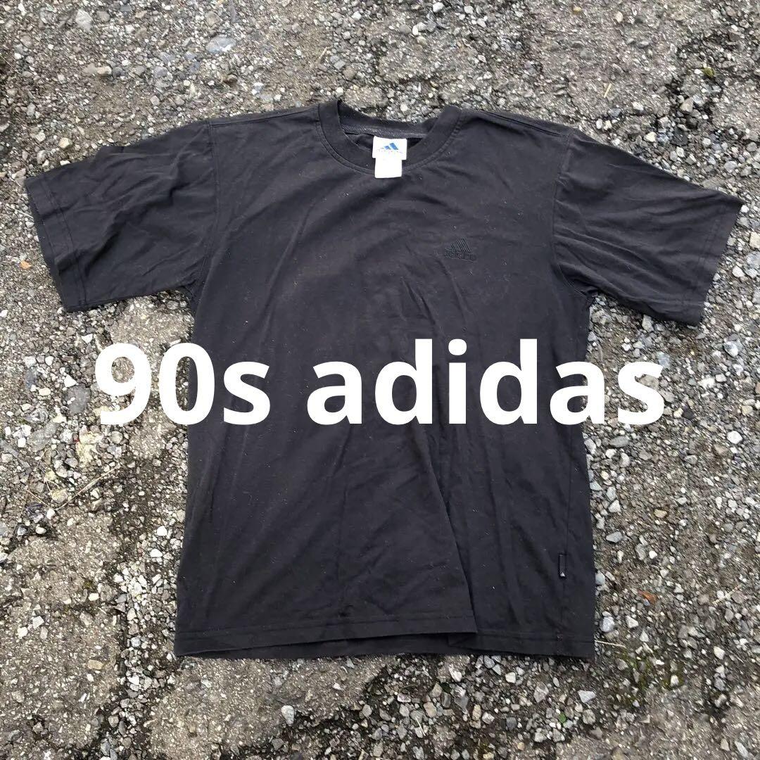 90s adidas 黒 Tシャツ