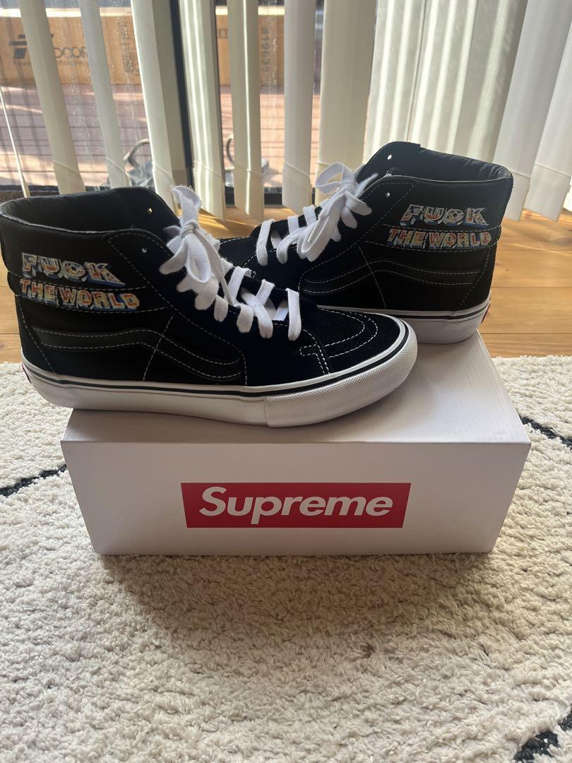 VANS×SUPREME sk8 hi pro fuck the world 野村周平着用｜Yahoo