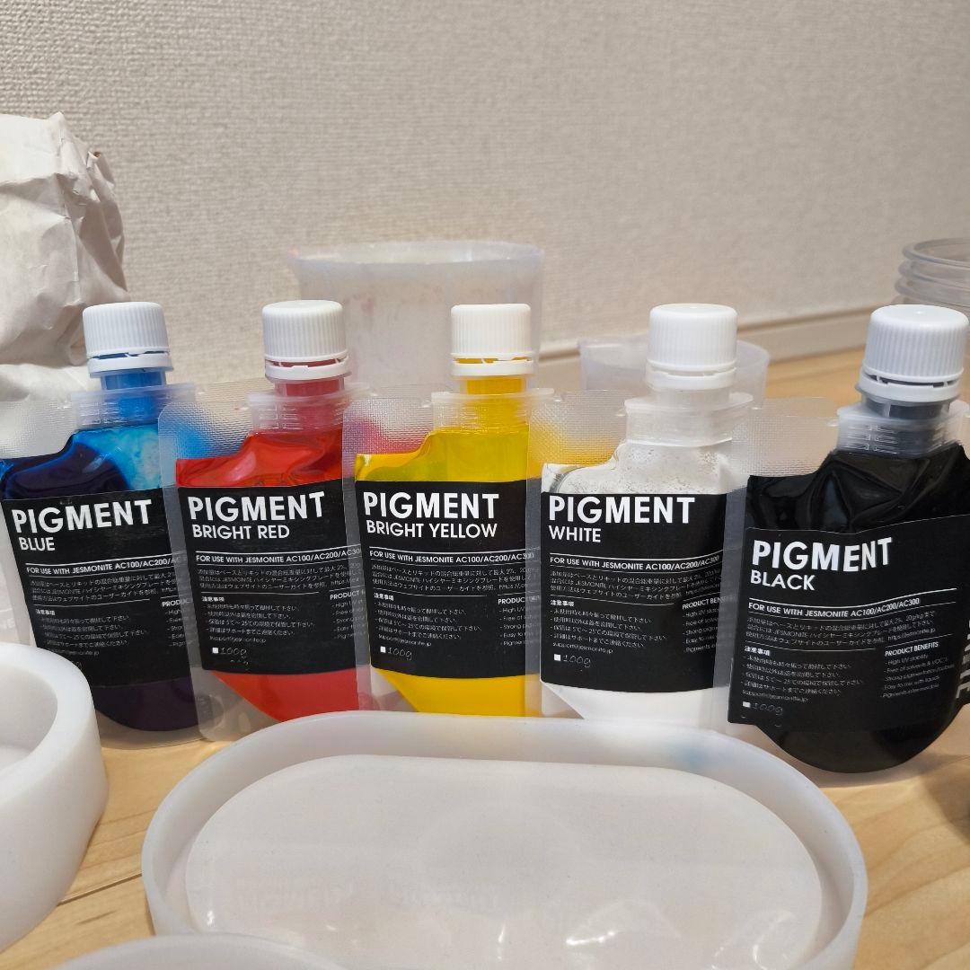 ジェスモナイト AC100 セット 顔料5色・モールド・金箔・道具一式 ジェスモナイト AC100 セット 顔料5色・モールド・金箔・道具一式