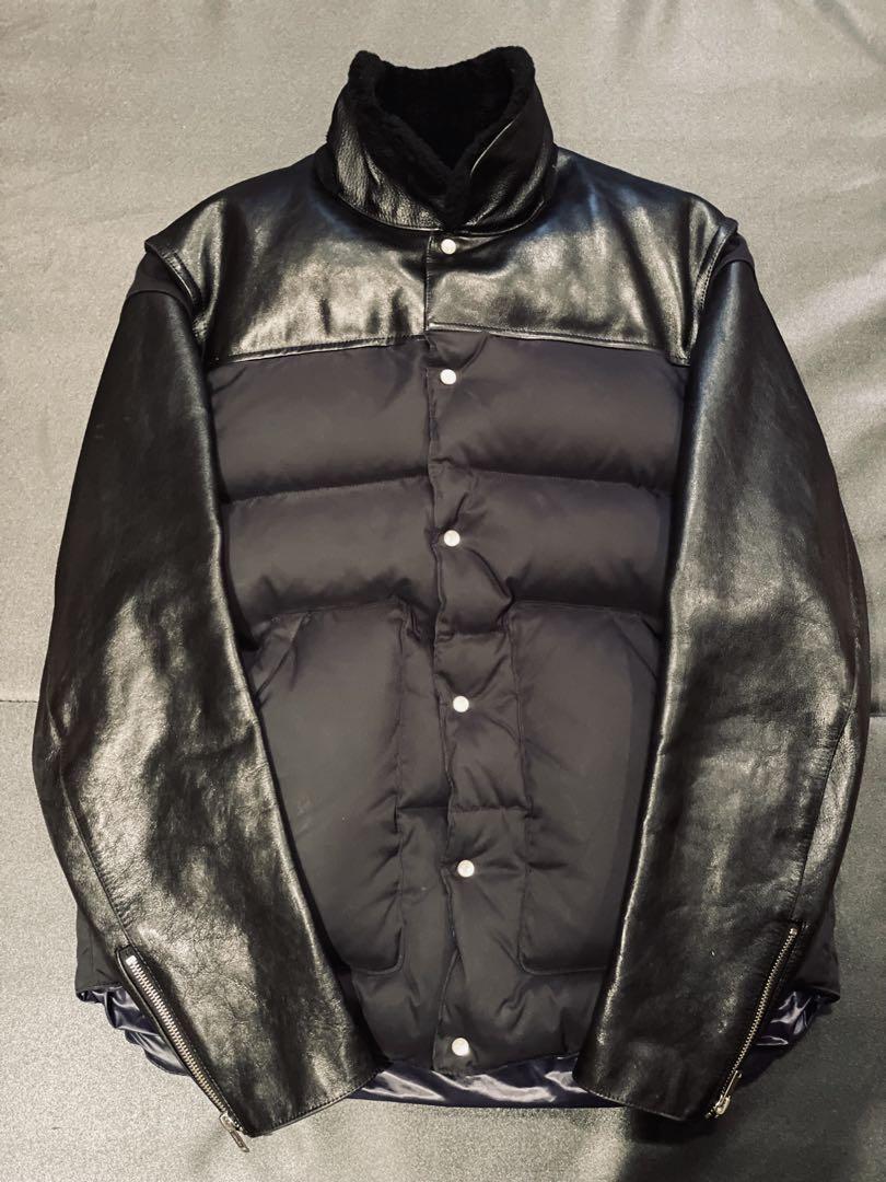 UNDERCOVER アンダーカバー　ボア付き袖レザーダウンジャケット