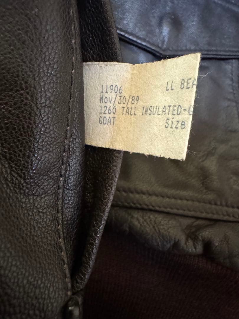 L.L.Bean レザージャケット USA製 A2 ビッグサイズ 美品 80s L.L.Bean レザージャケット USA製 A2 ビッグサイズ 美品 80s