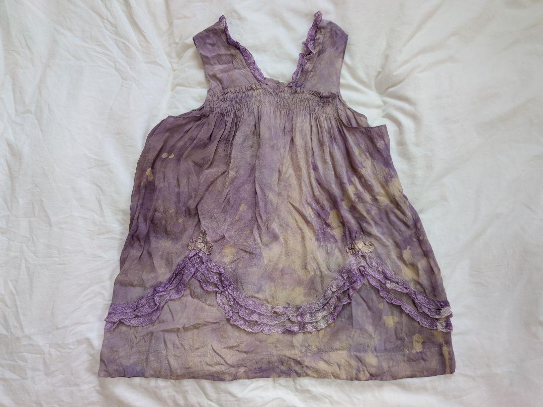 antique vintage ザバージンメリー購入 シルク ノースリーブ