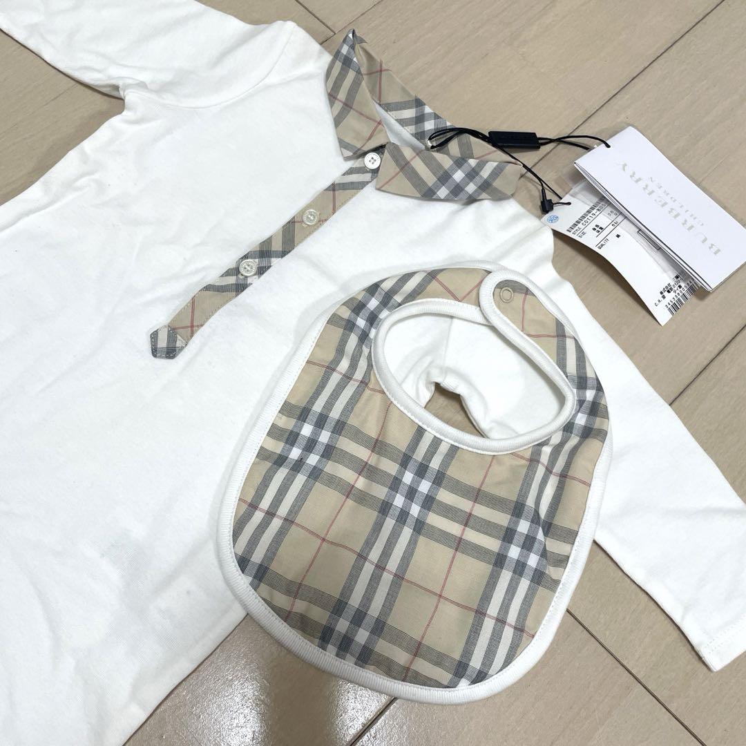 【新品】3点セット バーバリー BURBERRY ベビー服 ロンパース6M