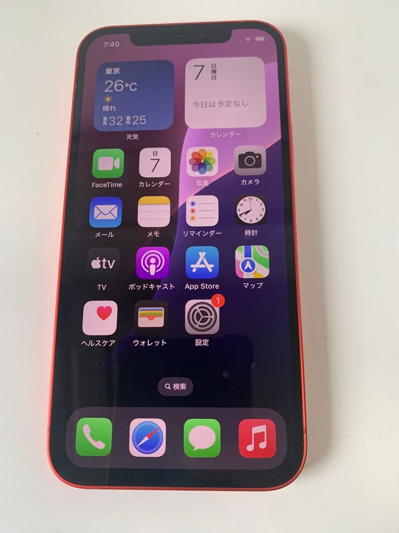 Apple iPhone12 256GB レッド