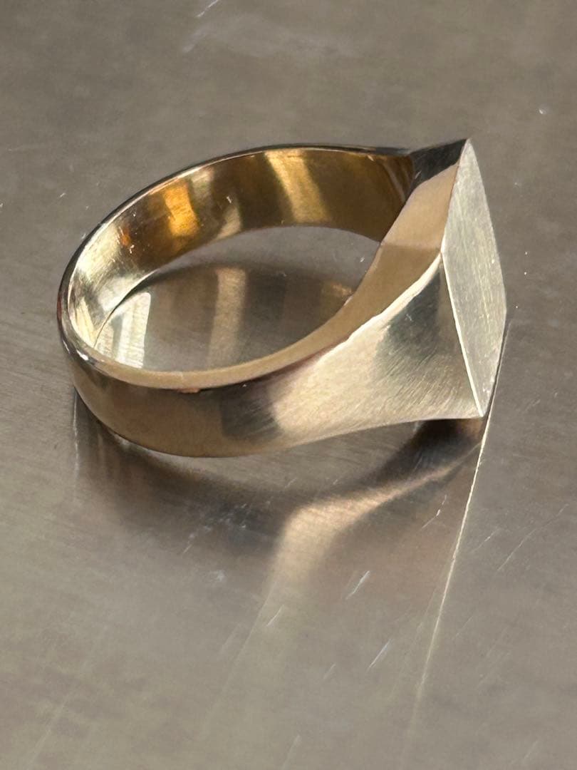 美品　k18 印台　リング 12.26g サイズ18.5相当