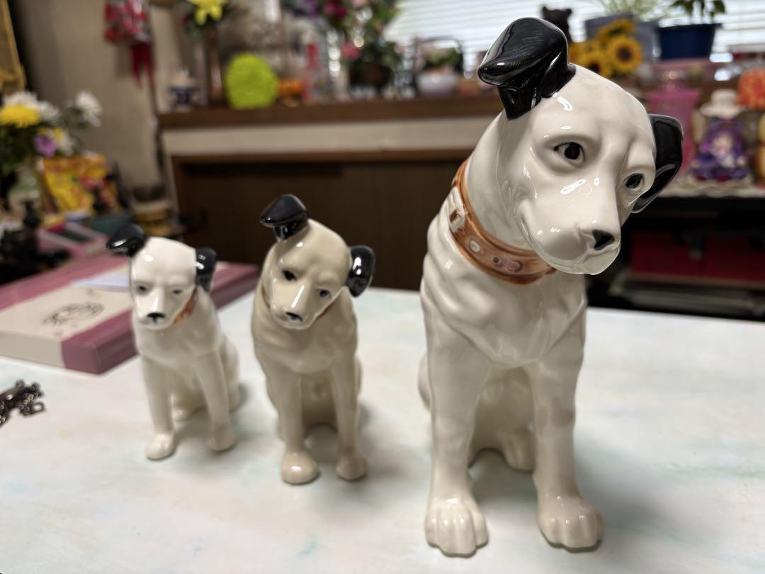 ビクター犬　陶器製の置物 3体セット