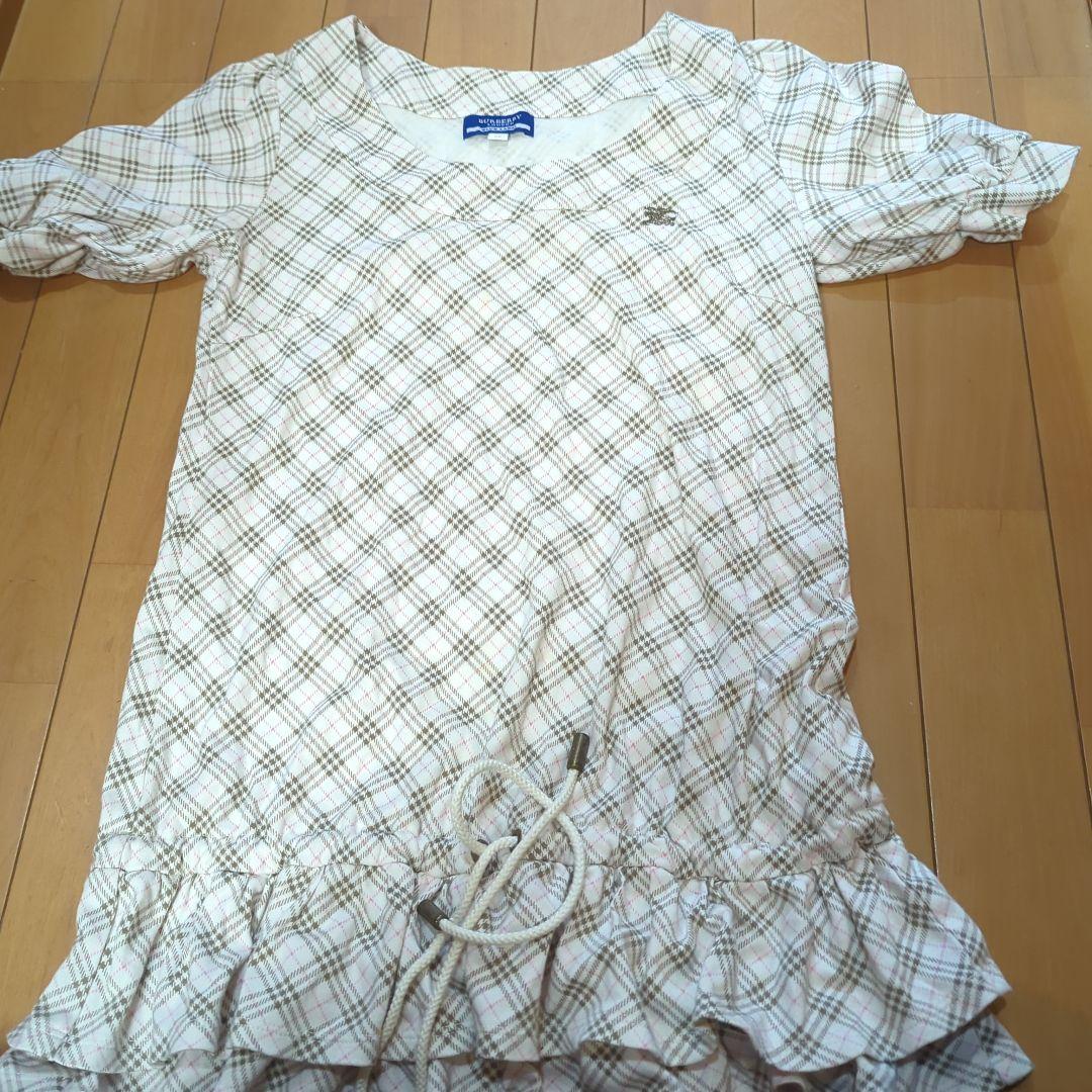 BURBERRY チェック柄 フリル裾 チュニック 38