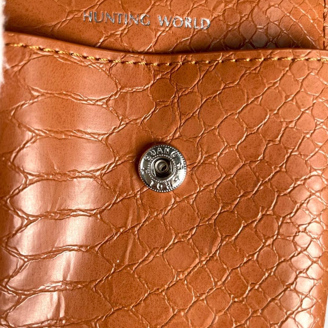 未使用品 HUNTING WORLD レザーポーチ 斜めがけ