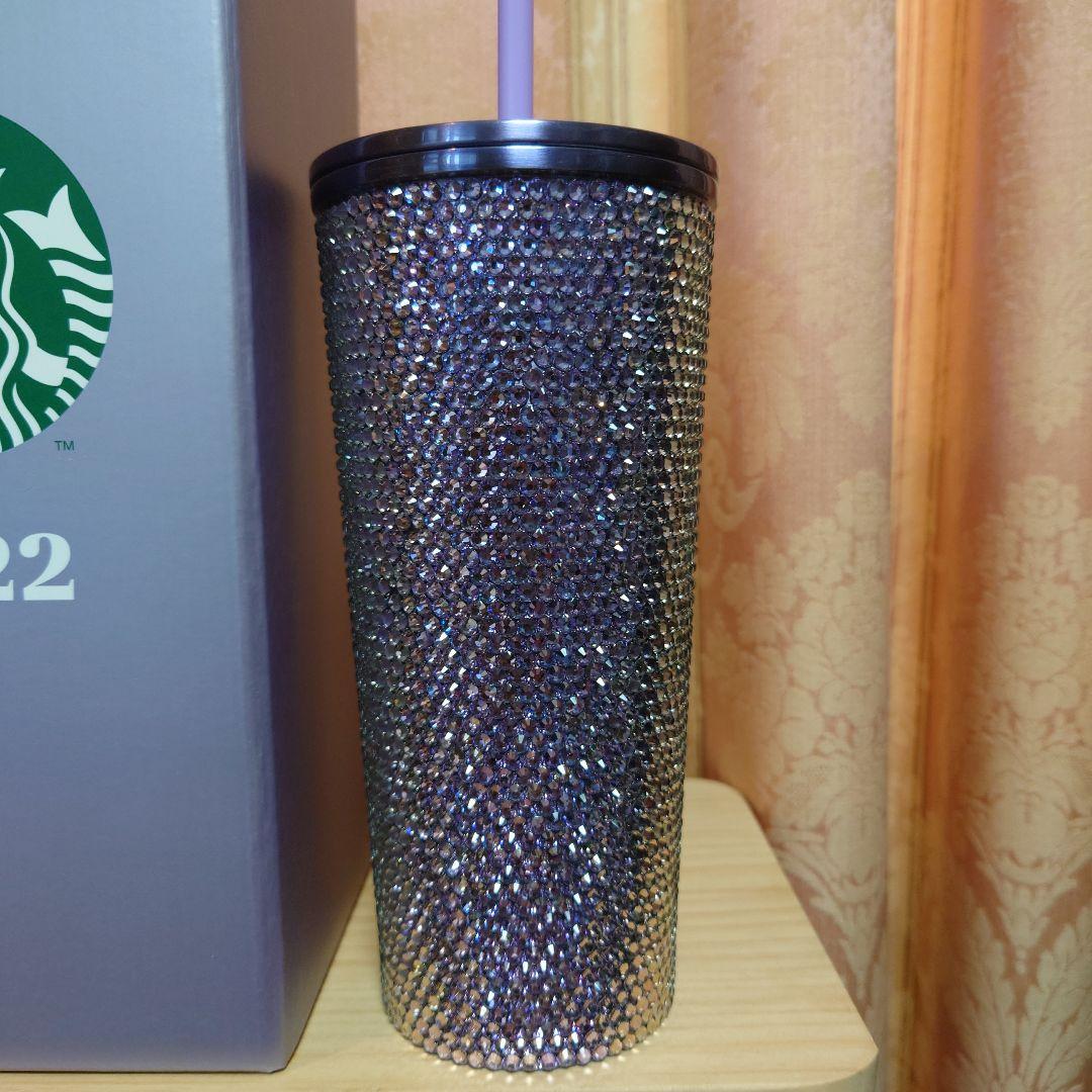 スタバ　スターバックスホリデー2022 ステンレスコールドカップラインストーン ホリデー2022ステンレスコールドカップタンブラーラインストーン
