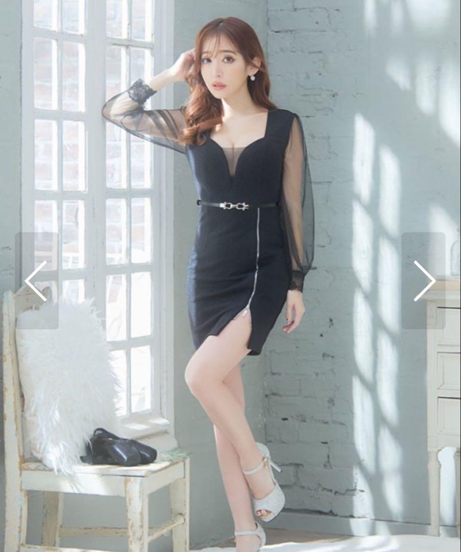 【美品】ジュエルズ　ブラックタイトドレス
