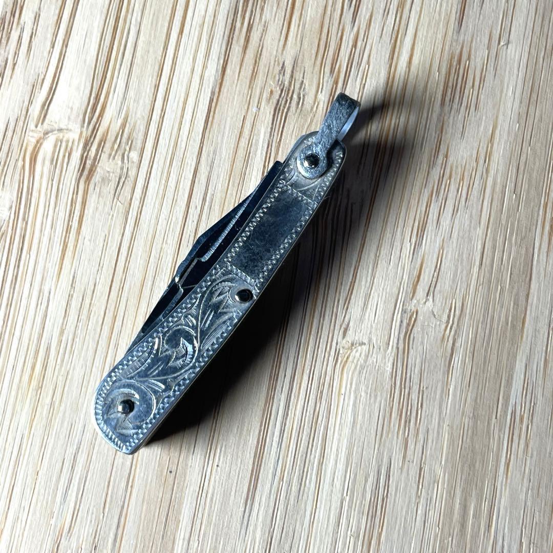 STERLING SILVER シルバー 3wayナイフ 彫金 ペンダントトップ