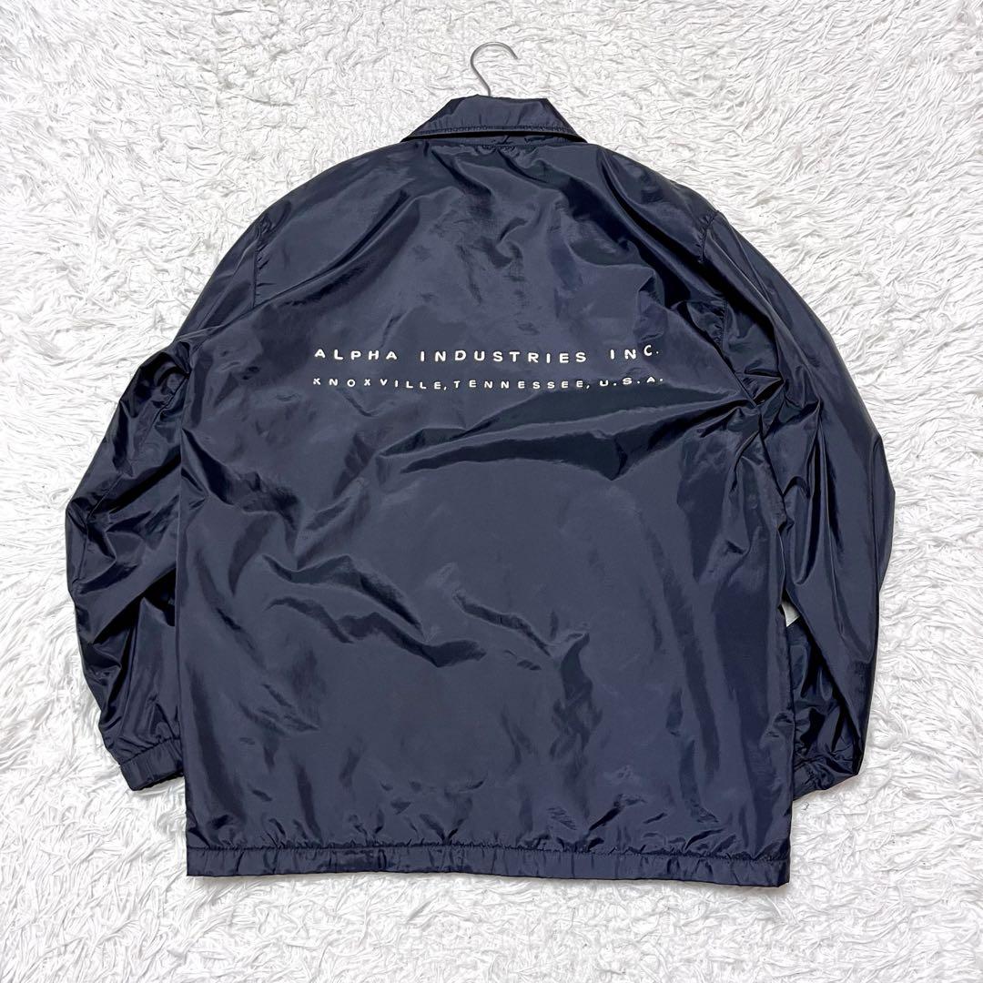 ALPHA INDUSTRIES ロゴプリント ナイロンコーチジャケット