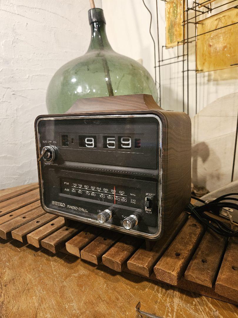 レトロ ラジオ時計 SEIKO radio call SEIKO RADIO CALL セイコーラジオコール 昭和レトロ