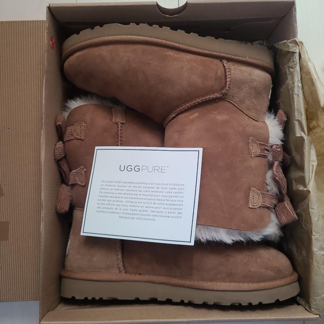 UGG ムートンブーツ ブラウン リボン付き