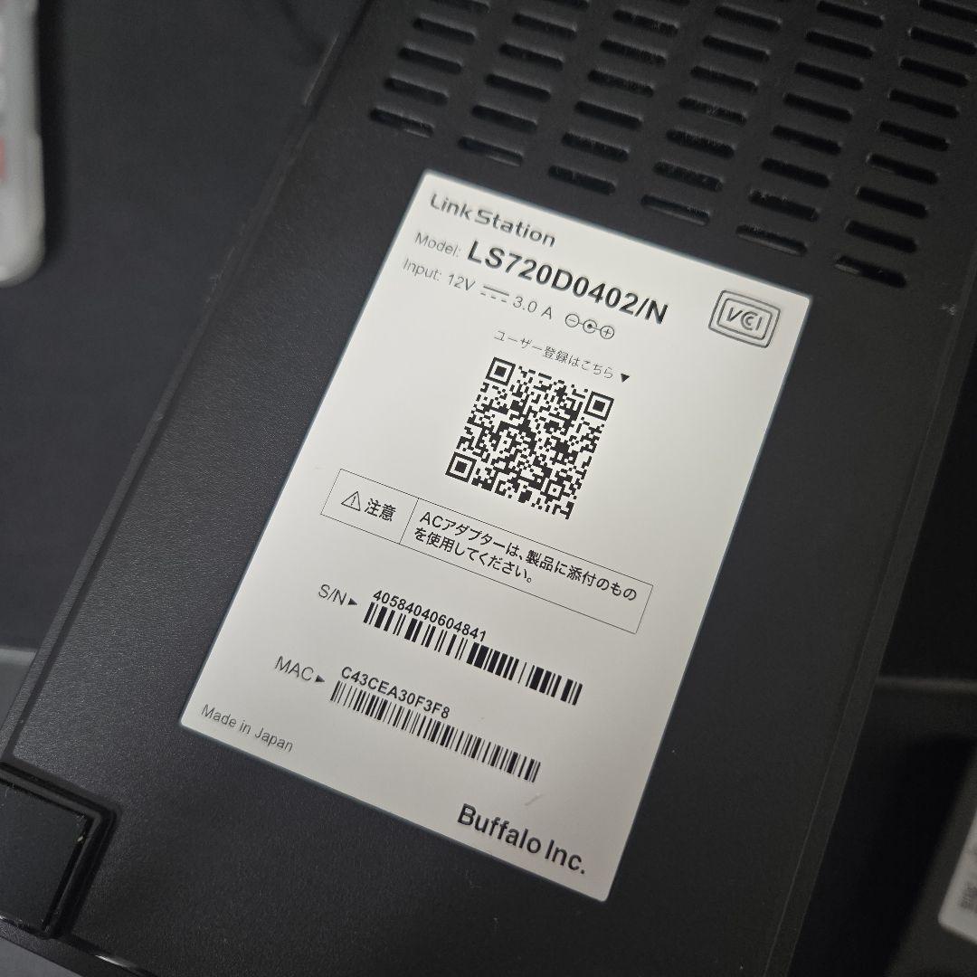 バッファロー linkstation 4TB(2TB×2) nas