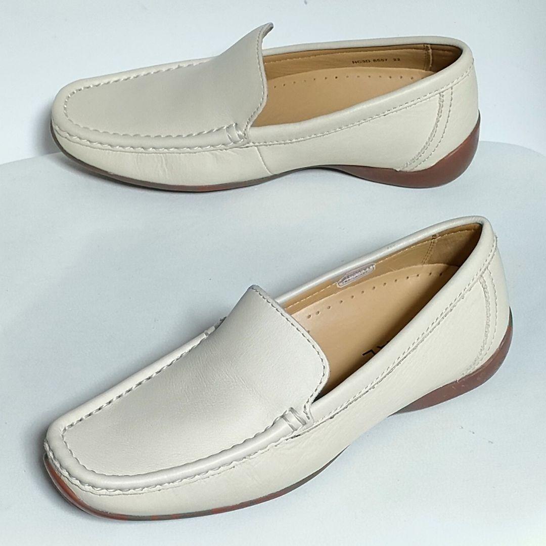 【美品】リーガル ローファー　ドライビングシューズ アイボリー22cm