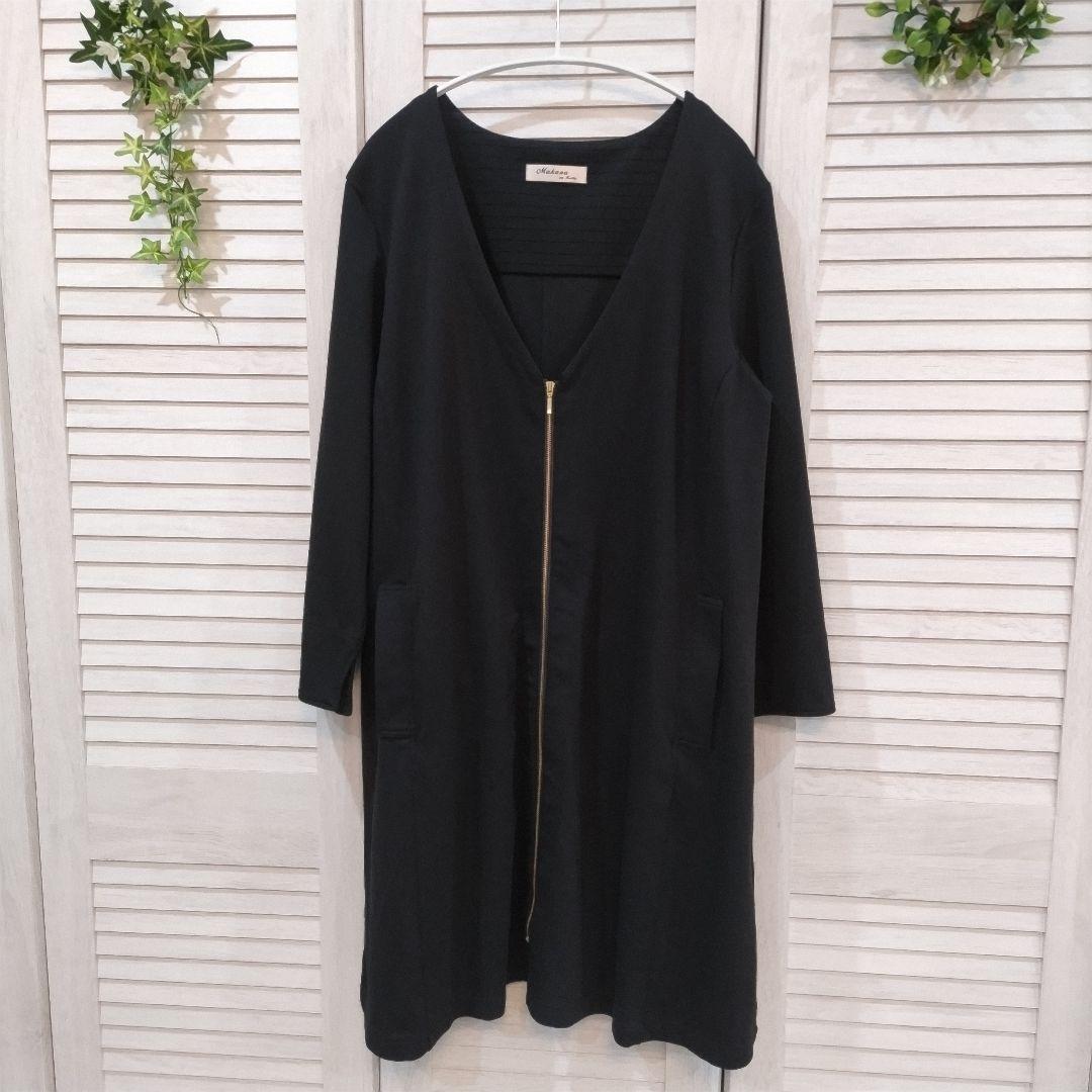 913 マカナナキャシー カーディガンジャケット 黒1サイズXL(LL)