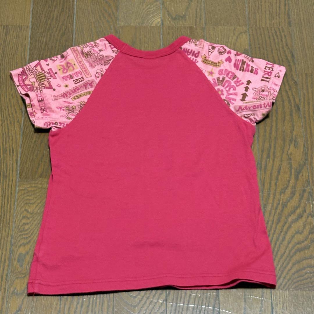 メゾピアノ Tシャツ 平成レトロ 希少 当時 半袖 140 ピンク