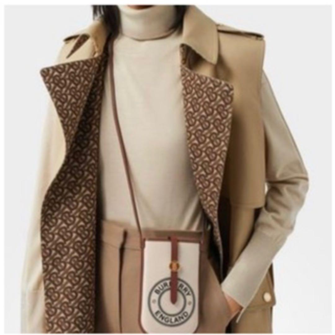 はありませ┹ Burberry フォンケース BmNZn-m48547325765 ロゴキャンバス ╚ショルダー